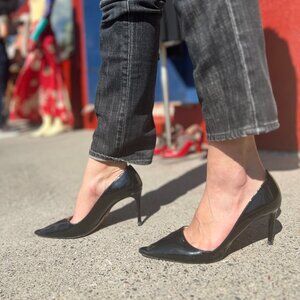 Prada Black Patent Leather Heels – Size 40